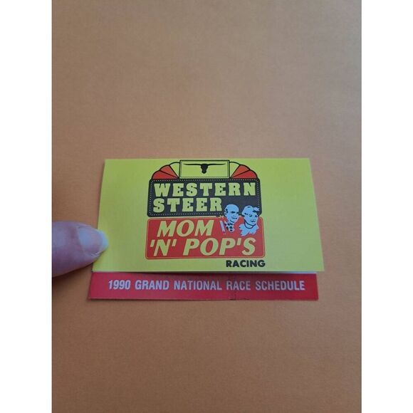 1990 NASCAR BUSCH GRAND NATIONAL TEXAS PETE RACING POCKET SCHEDULE BEN HESS #9 - Picture 1 of 5